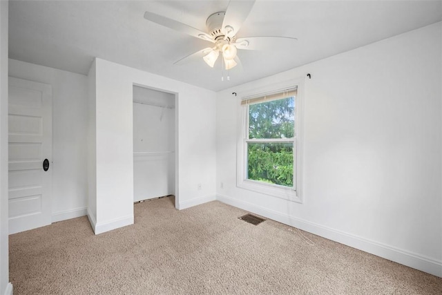 102 Clarks Ln, Adams Twp, PA 16046 - unfurnished bedroom with light carpet, a closet, and a ceiling fan