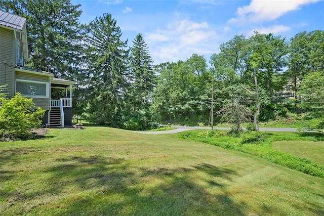 102 Clarks Ln, Adams Twp, PA 16046 - view of grassy yard with stairway