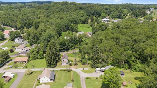 102 Clarks Ln, Adams Twp, PA 16046 - aerial view of property and surrounding area with a heavily wooded area
