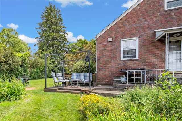 8 Harmar Dr, Cheswick, PA 15024 - view of grassy yard with a gazebo, an outdoor living space, and a deck