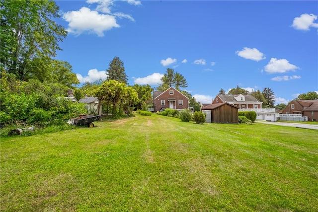 8 Harmar Dr, Cheswick, PA 15024 - view of grassy yard with a shed and an attached garage