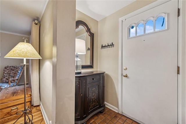 192 Glenfield Dr, Penn Hills, PA 15235 - entrance foyer featuring baseboards and crown molding