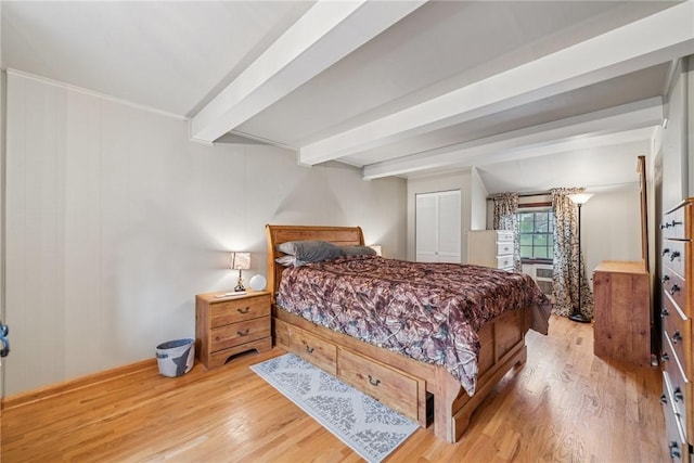 192 Glenfield Dr, Penn Hills, PA 15235 - bedroom with wood finished floors and beam ceiling