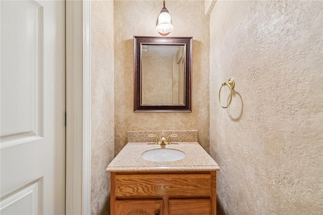192 Glenfield Dr, Penn Hills, PA 15235 - bathroom featuring vanity and a textured wall