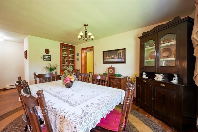 2583 State Route 210, Cowanshanock Twp, PA 16249 - dining area with a chandelier and dark wood-style flooring