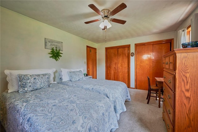 2583 State Route 210, Cowanshanock Twp, PA 16249 - carpeted bedroom featuring two closets and ceiling fan