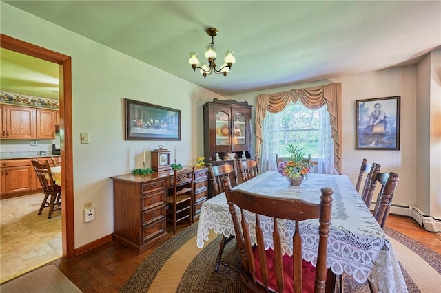 2583 State Route 210, Cowanshanock Twp, PA 16249 - dining space featuring a chandelier and wood finished floors