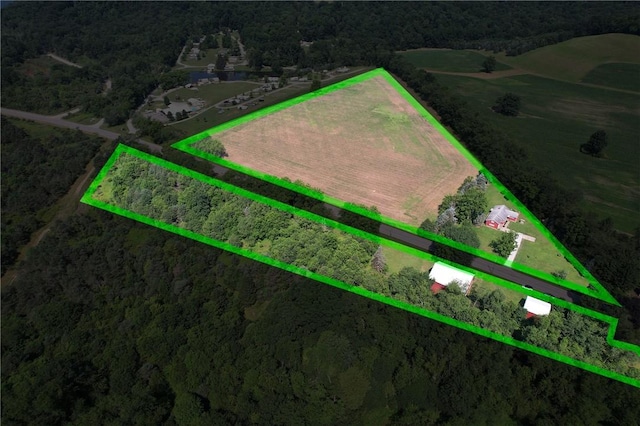 2583 State Route 210, Cowanshanock Twp, PA 16249 - aerial view of sparsely populated area featuring property boundaries highlighted