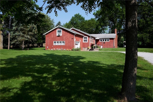 2583 State Route 210, Cowanshanock Twp, PA 16249 - ranch-style house with a front yard and a chimney
