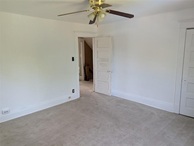 413 N 3rd St, Jeannette, PA 15644 - empty room with light colored carpet and ceiling fan