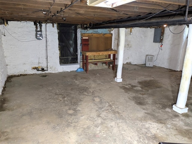 413 N 3rd St, Jeannette, PA 15644 - unfinished below grade area featuring electric panel and gas meter