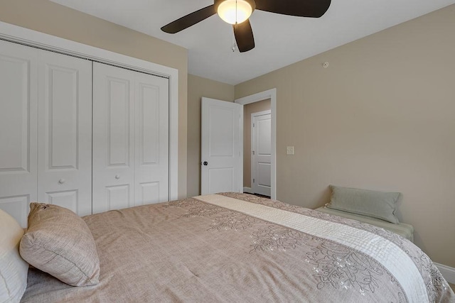 113 Dano Dr Unit 37, Ohioville, PA 15009 - bedroom with a closet and ceiling fan