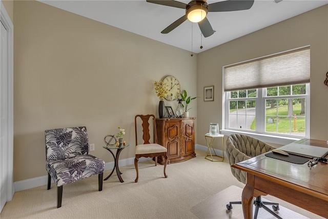 113 Dano Dr Unit 37, Ohioville, PA 15009 - carpeted office featuring ceiling fan and baseboards