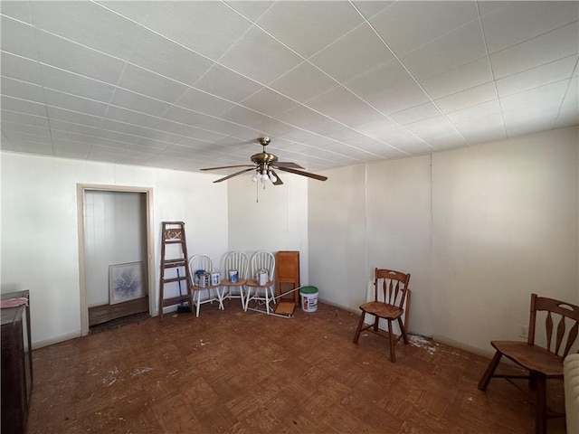 431 Washington Ave, Leechburg Boro, PA 15656 - sitting room featuring ceiling fan