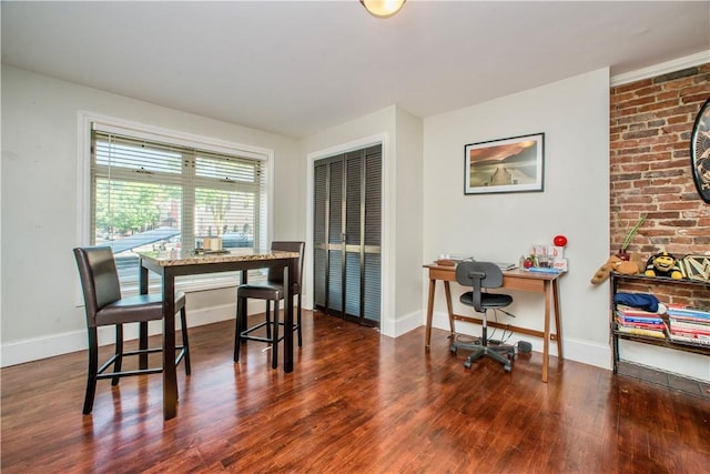 118 S 17th St, South Side, PA 15203 - dining area featuring wood finished floors and a desk