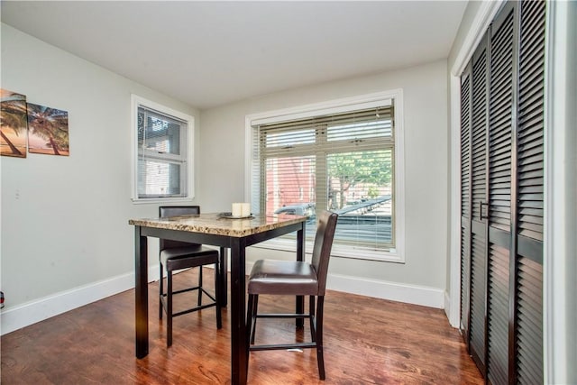 118 S 17th St, South Side, PA 15203 - dining area featuring baseboards and wood finished floors