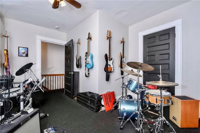 118 S 17th St, South Side, PA 15203 - exercise room with ceiling fan