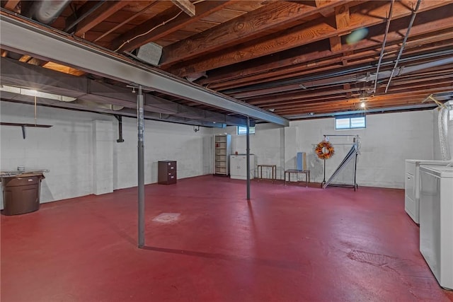 320 Wilson Ave, Beaver, PA 15009 - below grade area featuring washing machine and clothes dryer
