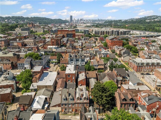 175-177 43rd 1/2 St, Lawrenceville, PA 15201 - aerial view of property and surrounding area with nearby urban area