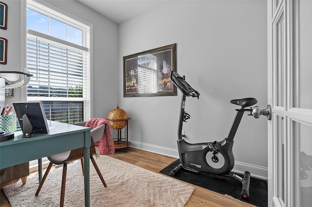 3155 Preston Way, Bridgeville, PA 15017 - exercise room with wood finished floors and baseboards