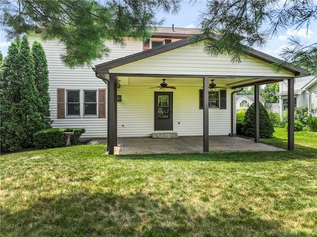 358 Shannon Cir, Daugherty Twp, PA 15066 - view of front of home featuring ceiling fan and a front yard