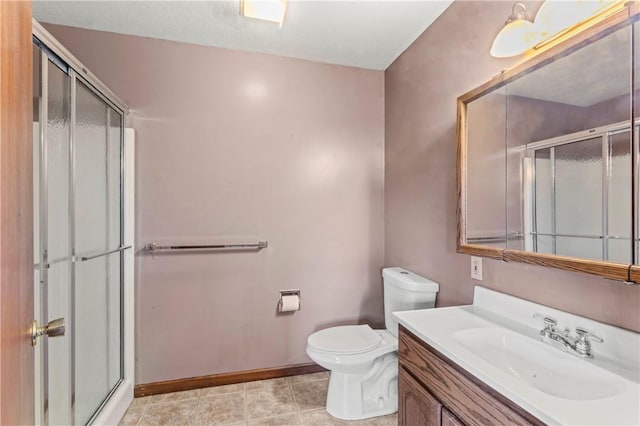 358 Shannon Cir, Daugherty Twp, PA 15066 - bathroom with a shower stall, vanity, and tile patterned floors
