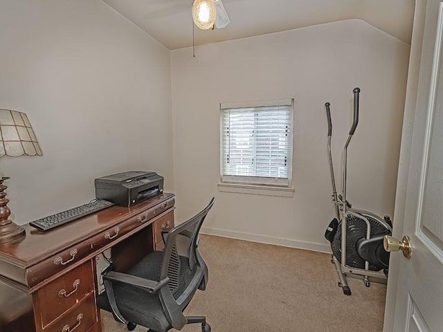 740 Churchill Ave, Penn Hills, PA 15235 - carpeted office space with lofted ceiling and ceiling fan
