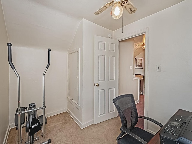 740 Churchill Ave, Penn Hills, PA 15235 - office with ceiling fan and light colored carpet