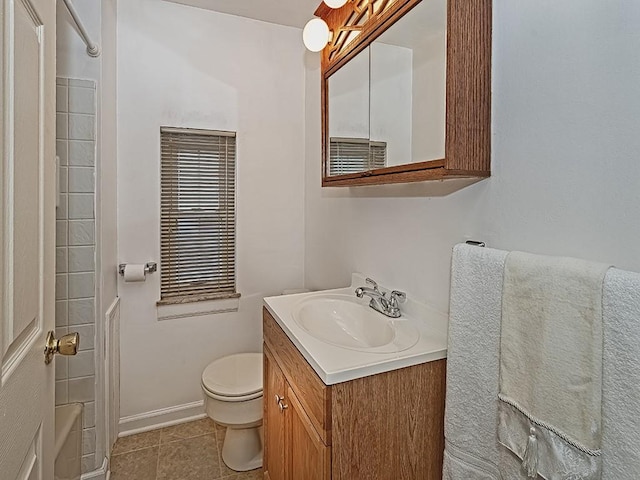 740 Churchill Ave, Penn Hills, PA 15235 - bathroom featuring vanity, tile patterned floors, and a shower