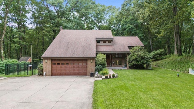 268 Glade Mills Rd, Middlesex Twp, PA 16059 - mid-century home with concrete driveway, a garage, and brick siding