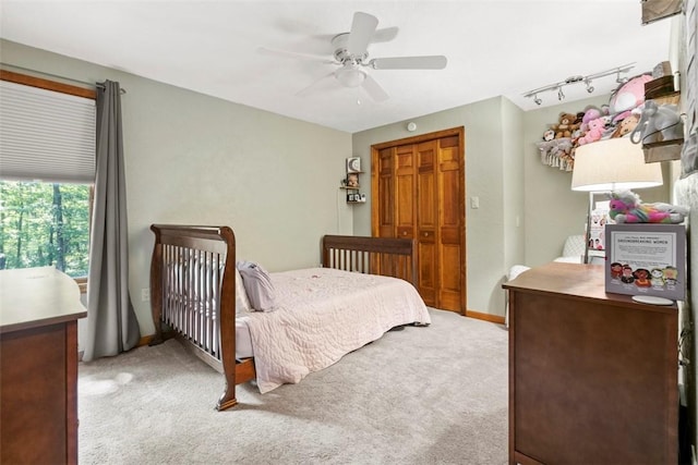 268 Glade Mills Rd, Middlesex Twp, PA 16059 - bedroom featuring carpet flooring, ceiling fan, and a closet
