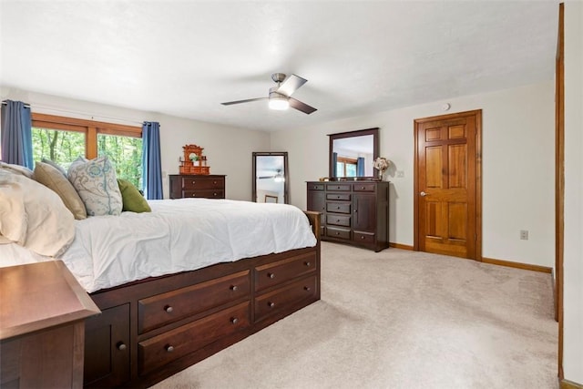 268 Glade Mills Rd, Middlesex Twp, PA 16059 - bedroom featuring light carpet and a ceiling fan