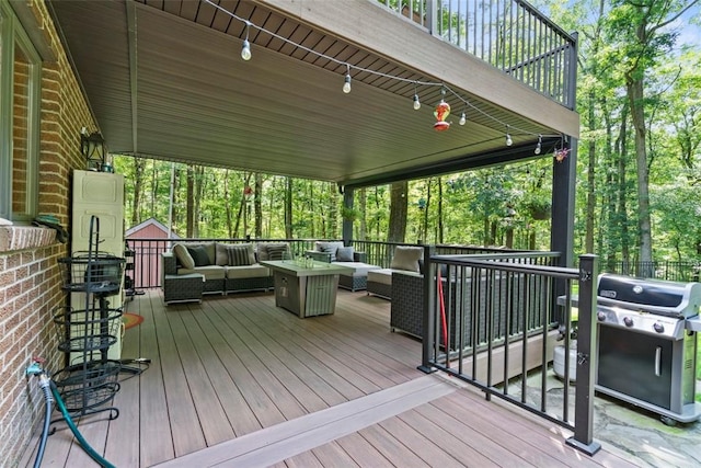 268 Glade Mills Rd, Middlesex Twp, PA 16059 - deck with an outdoor hangout area and a grill
