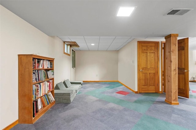 268 Glade Mills Rd, Middlesex Twp, PA 16059 - unfurnished room with carpet floors, recessed lighting, and a drop ceiling