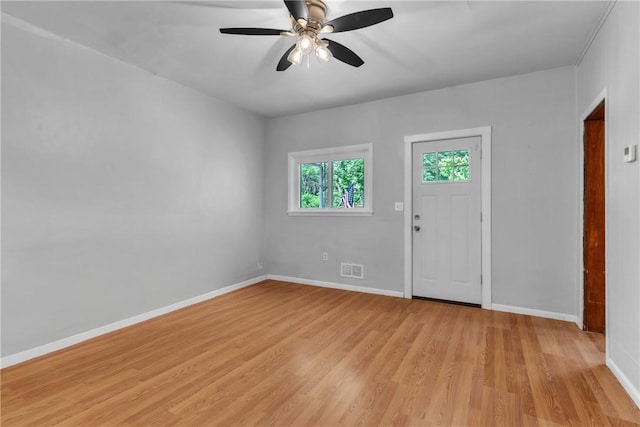 880 Patton St, Monroeville, PA 15146 - foyer featuring light wood-style floors and a ceiling fan