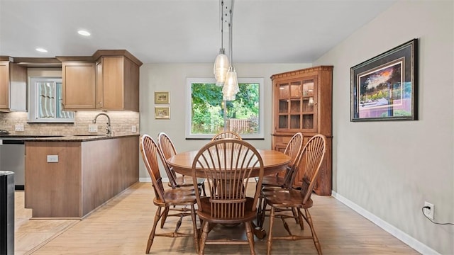 77 Ridgecrest Dr, Wilkins Twp, PA 15235 - dining area with light wood-type flooring and recessed lighting