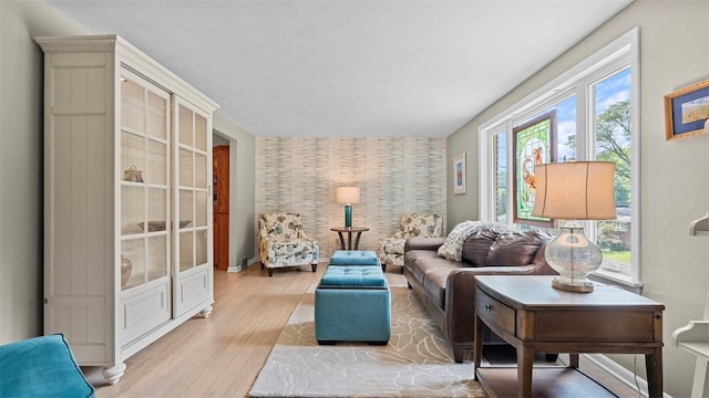 77 Ridgecrest Dr, Wilkins Twp, PA 15235 - living area featuring healthy amount of natural light and light wood-style floors