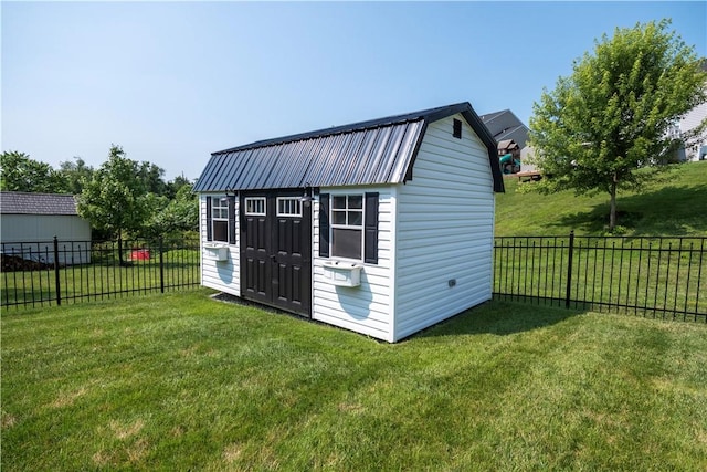 107 Marias Way S, Park, PA 15129 - view of shed featuring a fenced backyard