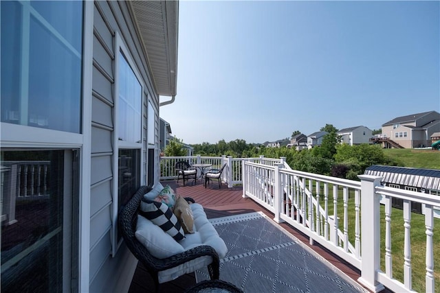 107 Marias Way S, Park, PA 15129 - view of wooden balcony featuring a residential view and a wooden deck