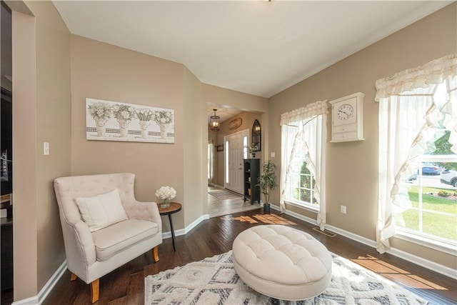 107 Marias Way S, Park, PA 15129 - living area with baseboards and dark wood-type flooring