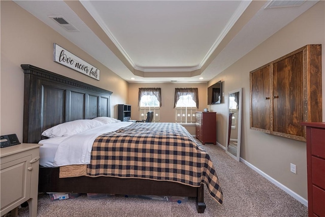 107 Marias Way S, Park, PA 15129 - carpeted bedroom with a raised ceiling and ornamental molding