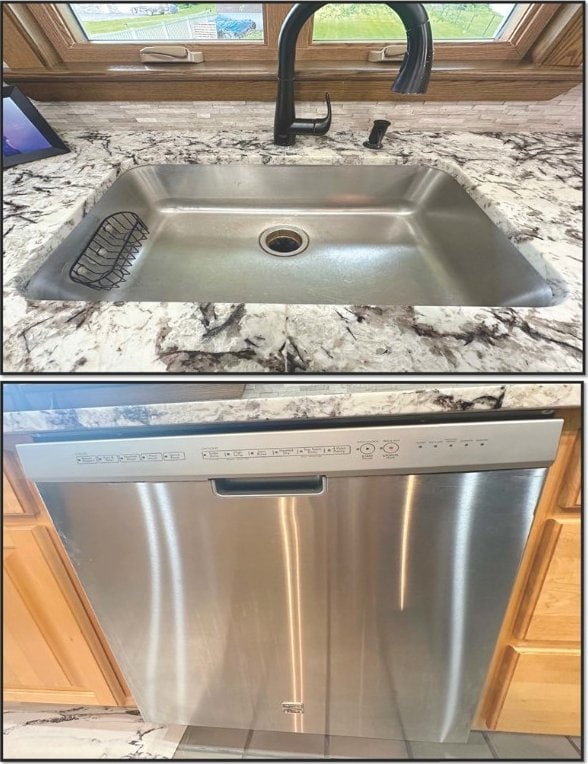 132 Terrace Dr, North Sewickley Twp, PA 16117 - kitchen view of stainless steel dishwasher and a sink