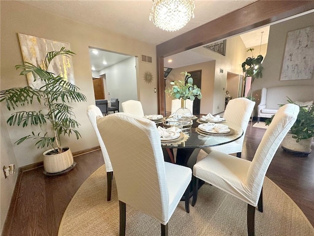 132 Terrace Dr, North Sewickley Twp, PA 16117 - dining room featuring wood finished floors and a chandelier