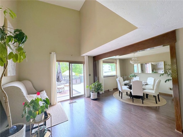 132 Terrace Dr, North Sewickley Twp, PA 16117 - dining room featuring wood finished floors and a chandelier