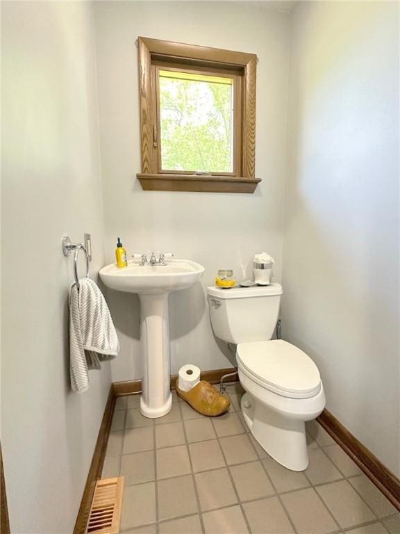 132 Terrace Dr, North Sewickley Twp, PA 16117 - half bathroom featuring toilet and tile patterned flooring