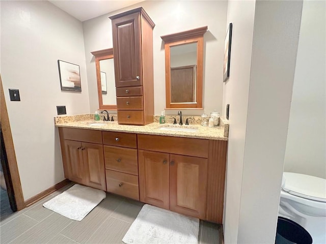 132 Terrace Dr, North Sewickley Twp, PA 16117 - full bathroom featuring double vanity and toilet
