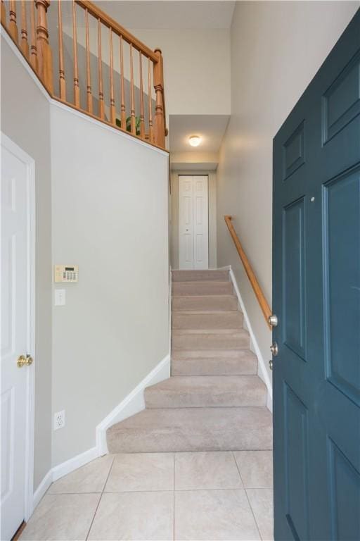 651 Village Green Blvd E, Adams Twp, PA 16046 - stairs featuring tile patterned flooring