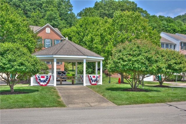 651 Village Green Blvd E, Adams Twp, PA 16046 - view of community featuring a gazebo, a yard, a carport, and driveway