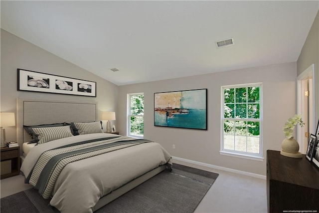 651 Village Green Blvd E, Adams Twp, PA 16046 - carpeted bedroom with baseboards and vaulted ceiling