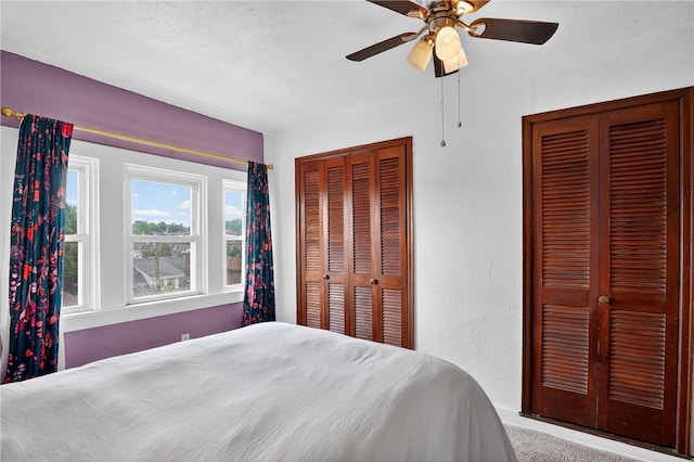 3238 Gaylord Ave, Dormont, PA 15216 - bedroom with multiple closets and ceiling fan